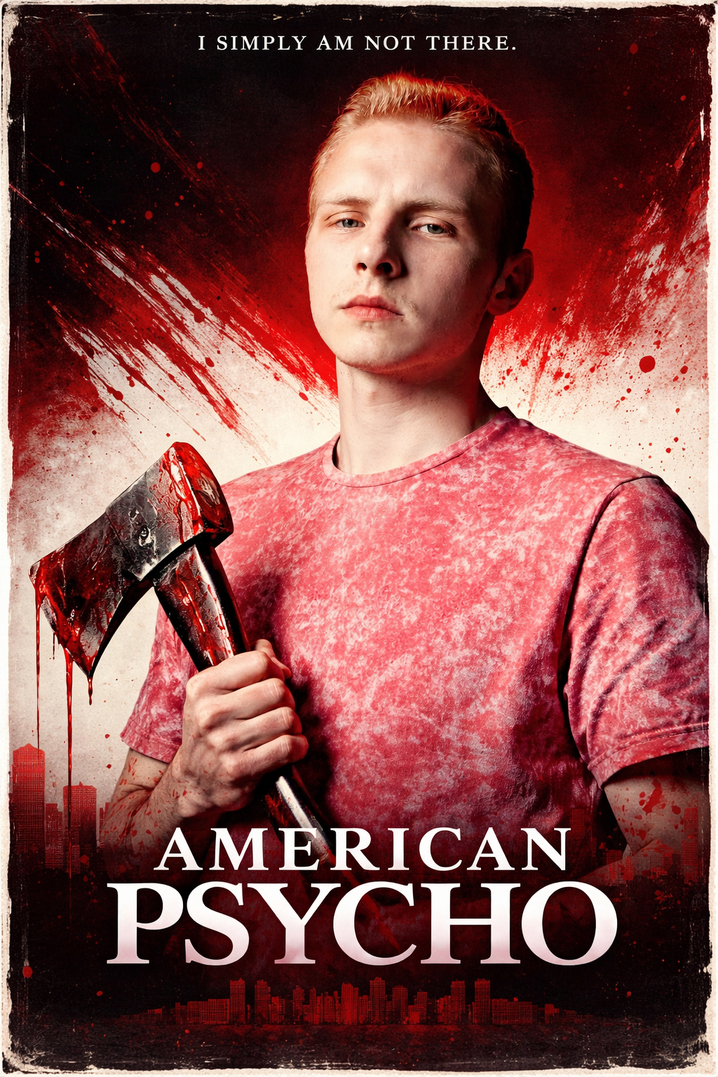 Валентин в образе American Psycho с топором